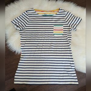 Boden Striped T-Shirt Boden Women's Stripes Above The Rest Short Sleeve Size 6